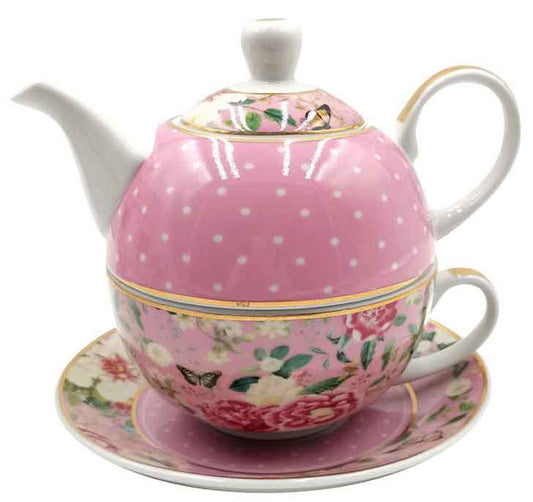 Floral Garden Tea for One Set - Pink