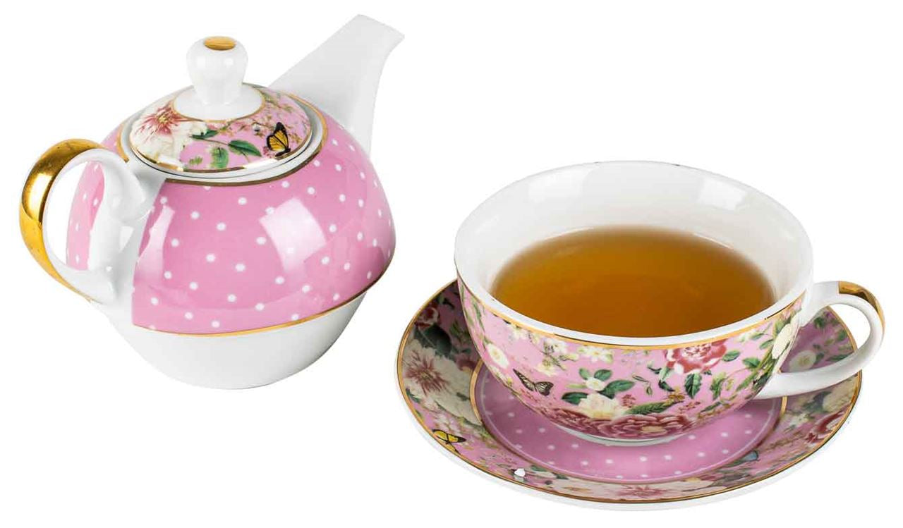 Floral Garden Tea for One Set - Pink