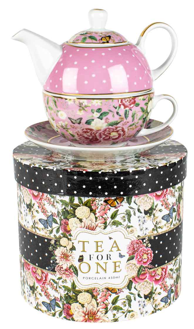 Floral Garden Tea for One Set - Pink