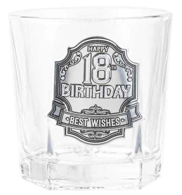 18 Badge Whiskey Glass