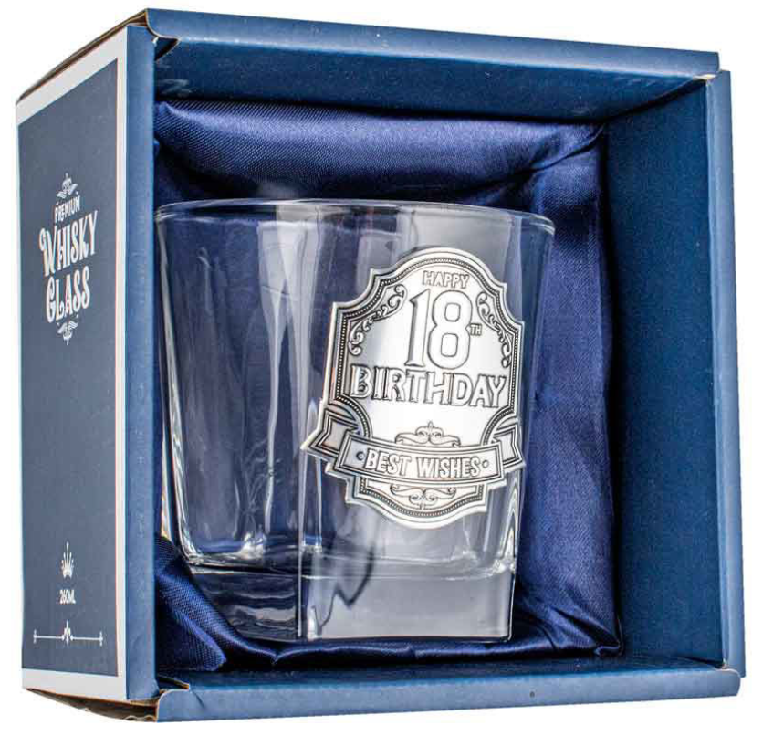 18 Badge Whiskey Glass