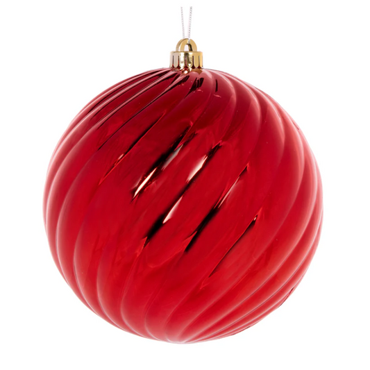 Red Swirl Bauble - 20cm