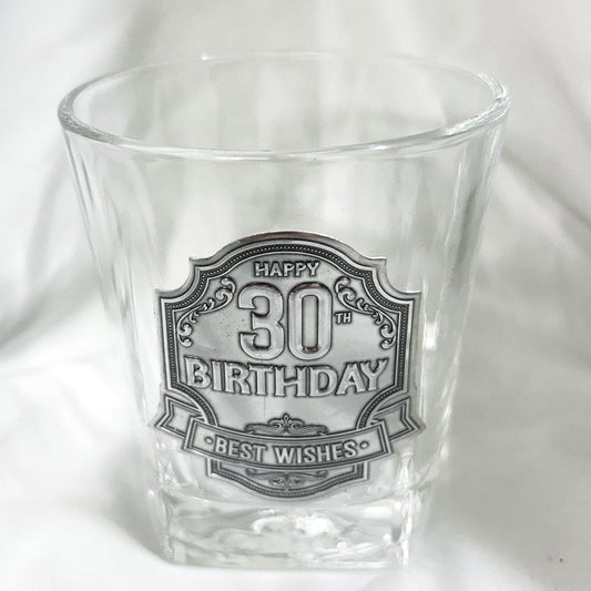 30 Badge Whisky Glass