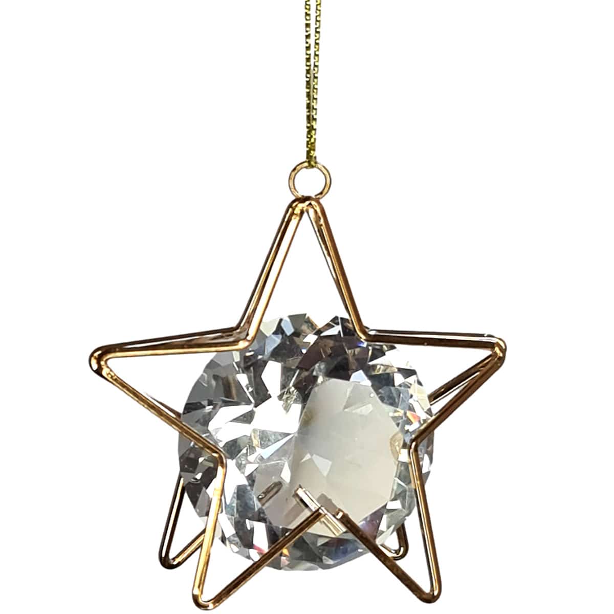 Gold Star Diamond Hanging Ornament