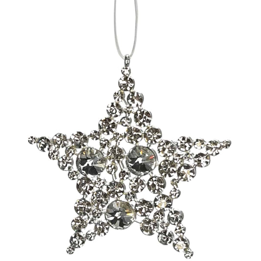 Silver Sparkle Hanging Star