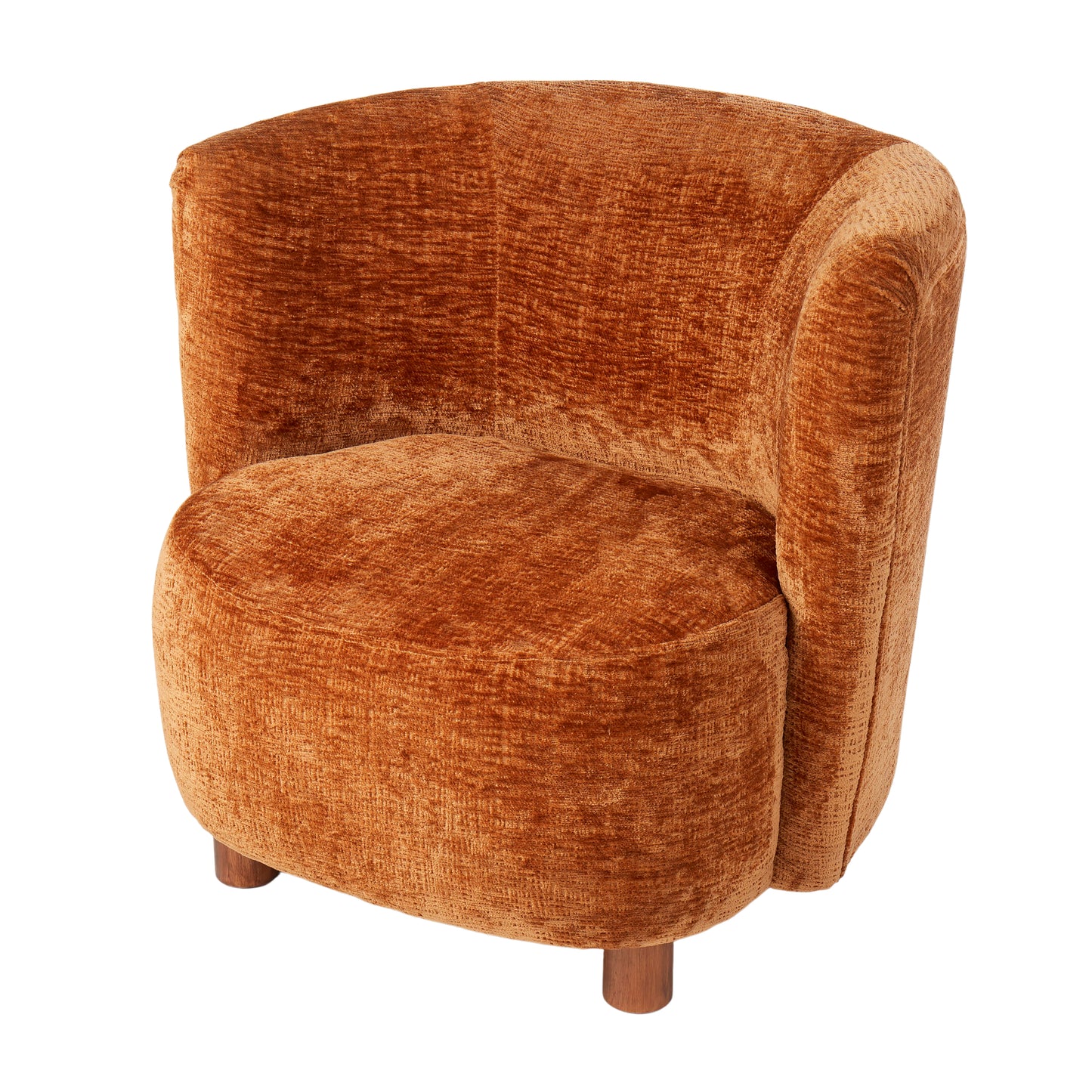 Chenille Rust Armchair