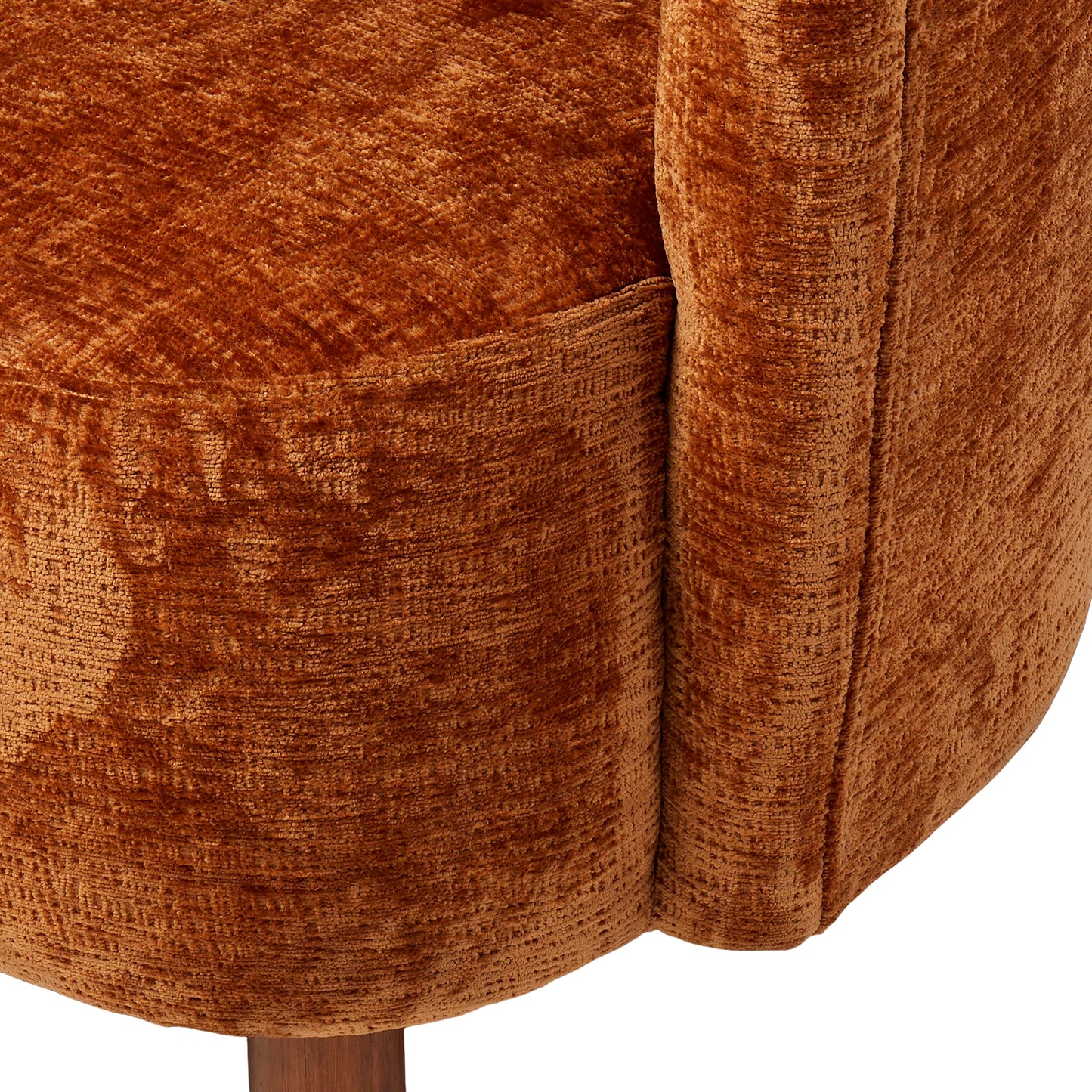 Chenille Rust Armchair