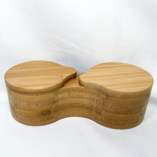 Bamboo Double Spice Container