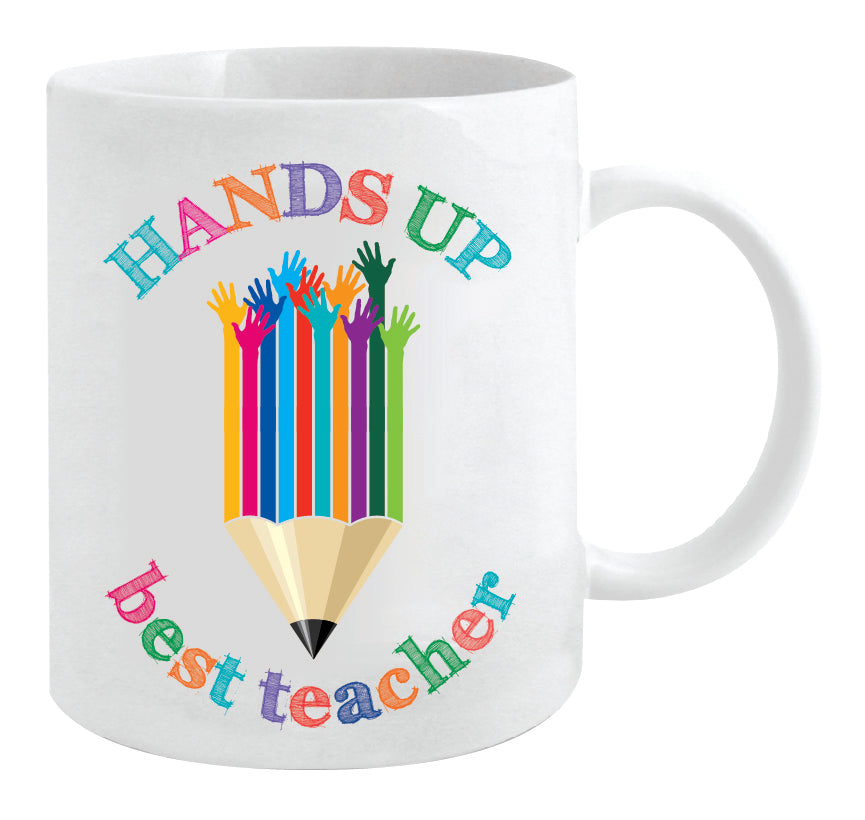 Hands Up Best Teacher Mug