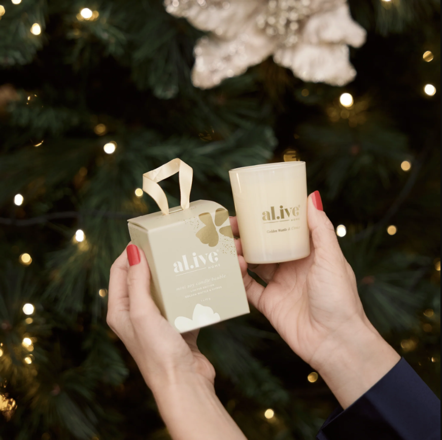 al.ive Golden Wattle & Citrus Candle Bauble