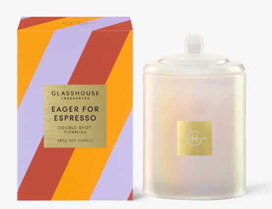 Glasshouse Sugar Coated 'Eager for Espresso' 380gm candle