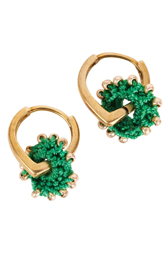 Ethos Earring - Kiwi & Gold