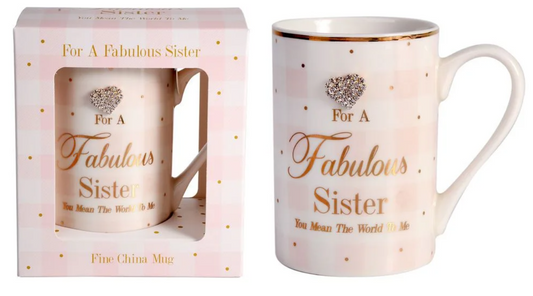 Jewelled Fabulous Sister Mug