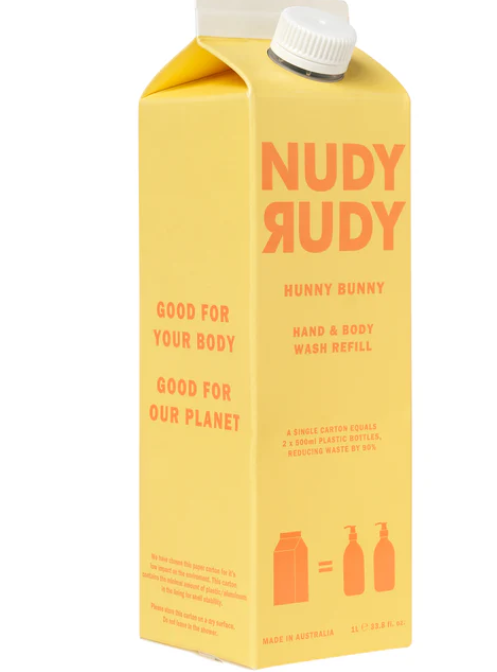 Nudy Rudy - Hunny Bunny Hand & Body wash Refill 1 Litre