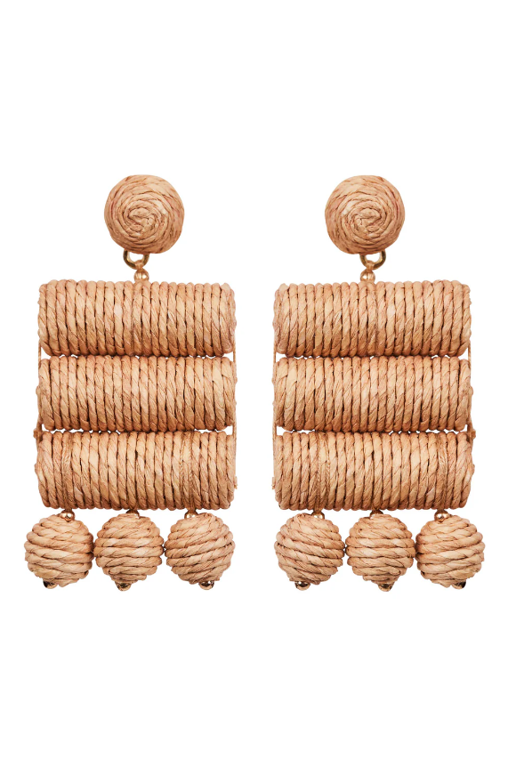 Jovial Raw Earring - Tan Block