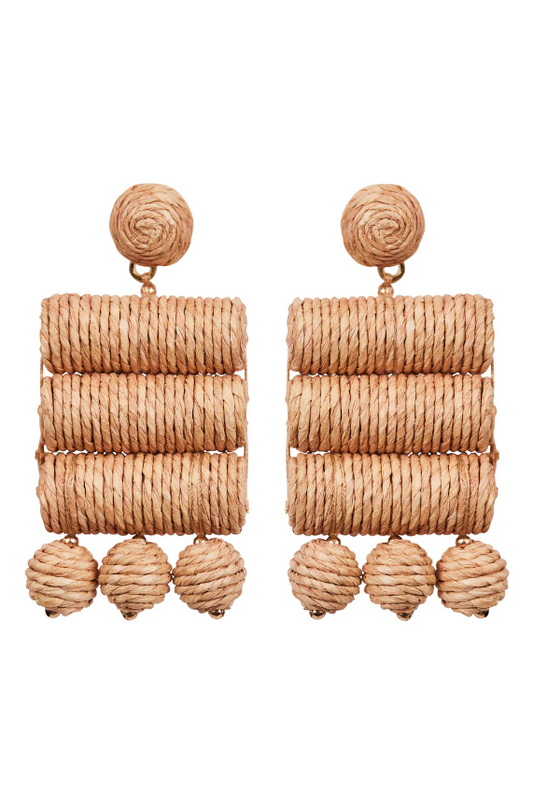 Jovial Raw Earring - Tan Block