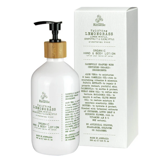 Uplifting Lemongrass Organic Hand & Body Lotion 500ml