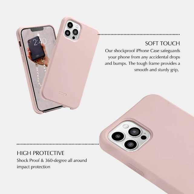 Dusty Pink Crossbody Phone Case iPhone XR