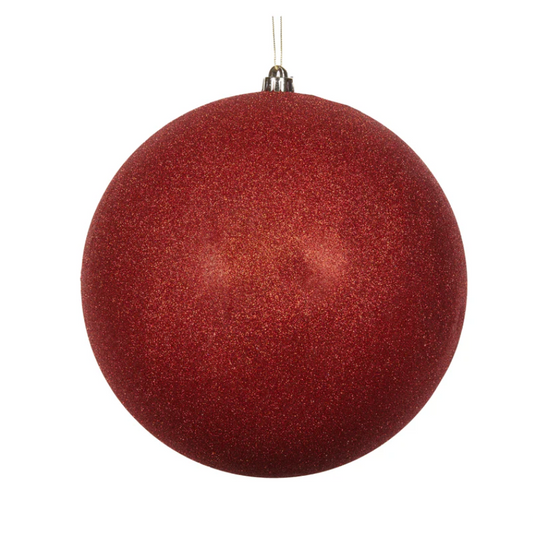 Luxe Orange Glittered Bauble - 30cm