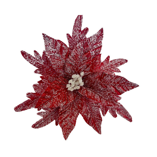 Red Glitter Poinsettia