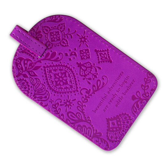 Intrinsic Luggage Tag - 'Beautiful aAdventures' - Berry Bliss