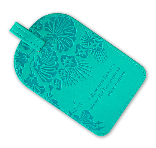 Intrinsic Luggage Tag - Follow Your Heart - Turquoise Twist