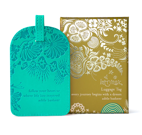 Intrinsic Luggage Tag - Follow Your Heart - Turquoise Twist