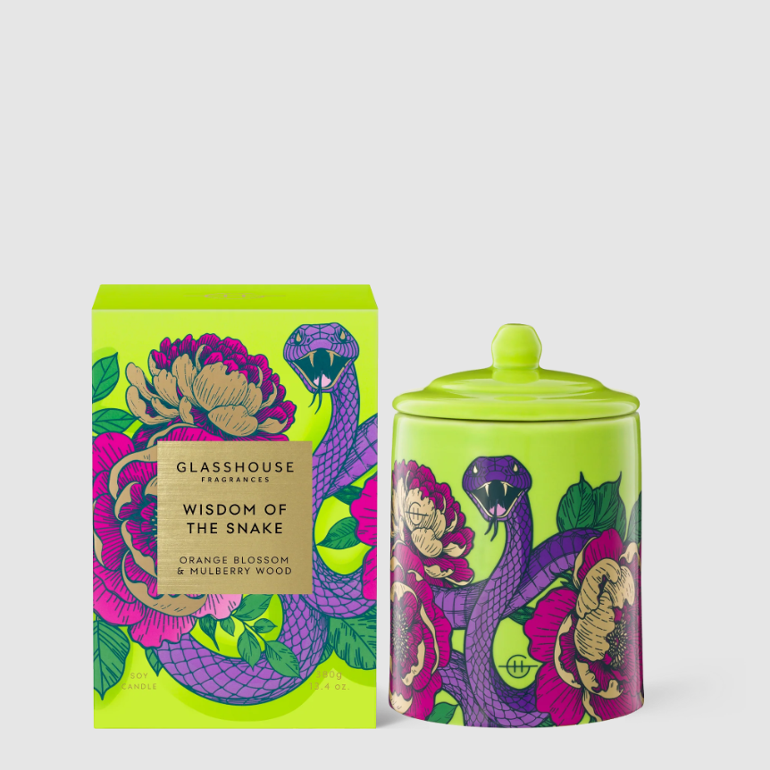 Glasshouse 'Wisdom of the Snake' Limited Edition Candle 380gm