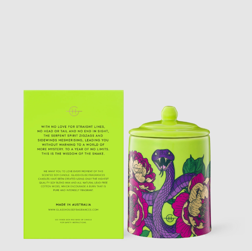 Glasshouse 'Wisdom of the Snake' Limited Edition Candle 380gm