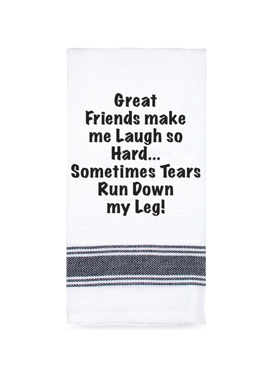 Tea Towel "Great Friends" Saying