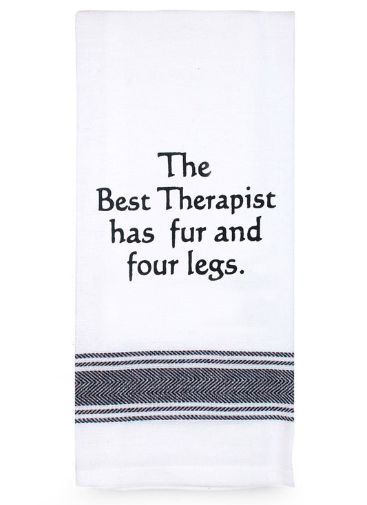 Tea Towel "Best Therapist" Saying