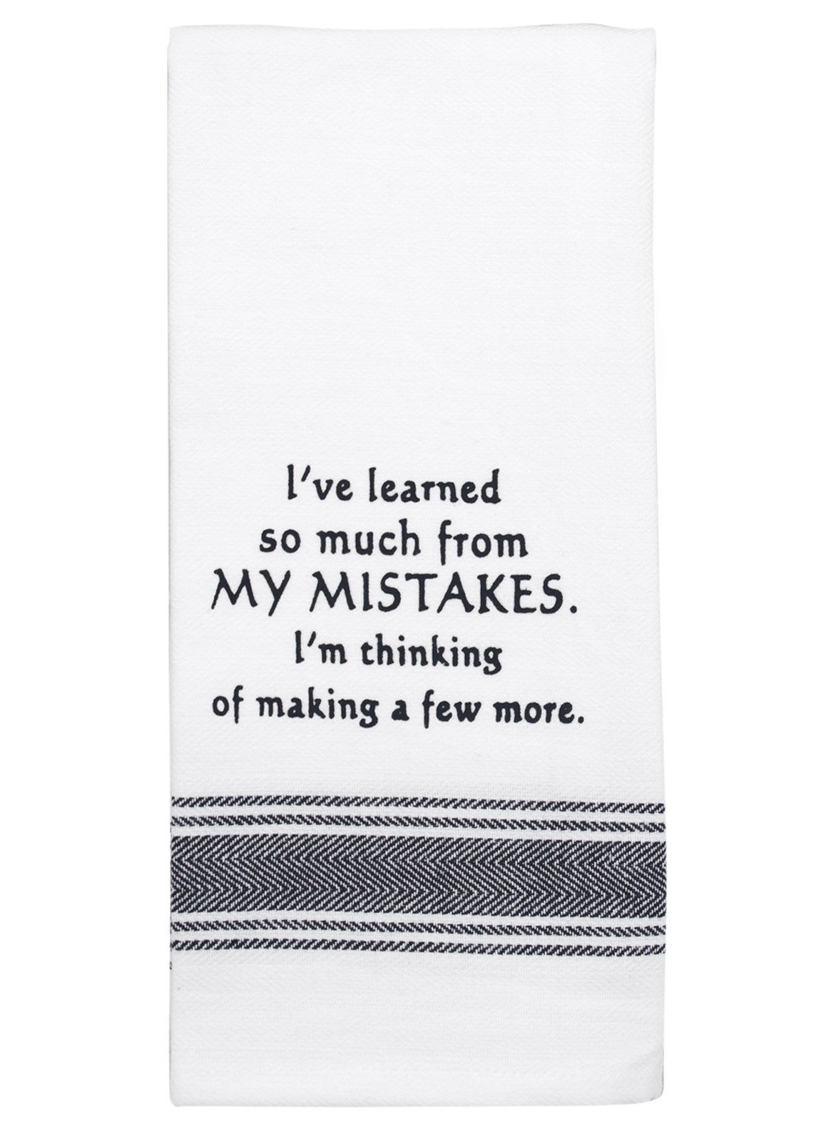 Tea Towel "My Mistakes" Saying