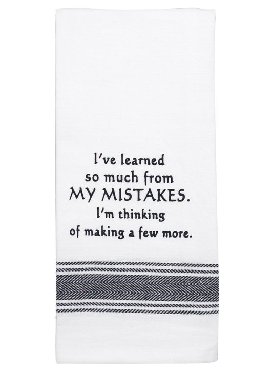 Tea Towel "My Mistakes" Saying