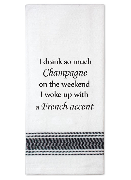 Tea Towel "Champange" Saying