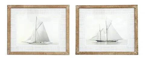 Crew Frame Glass Print Wall Art - 2 Styles