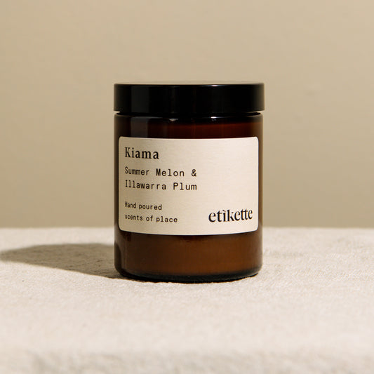 Etikette "Kiama" Summer Melon & Illawarra Plum Candle