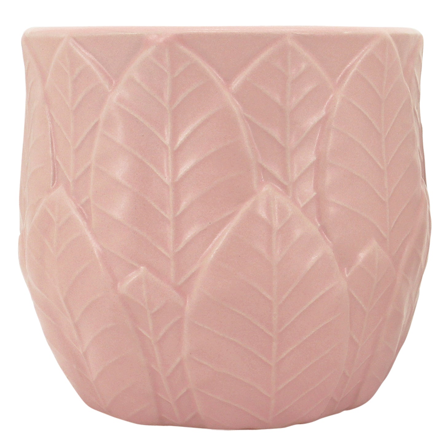 NF "Falling Leaf" Planter Pot Pink 19x18cm