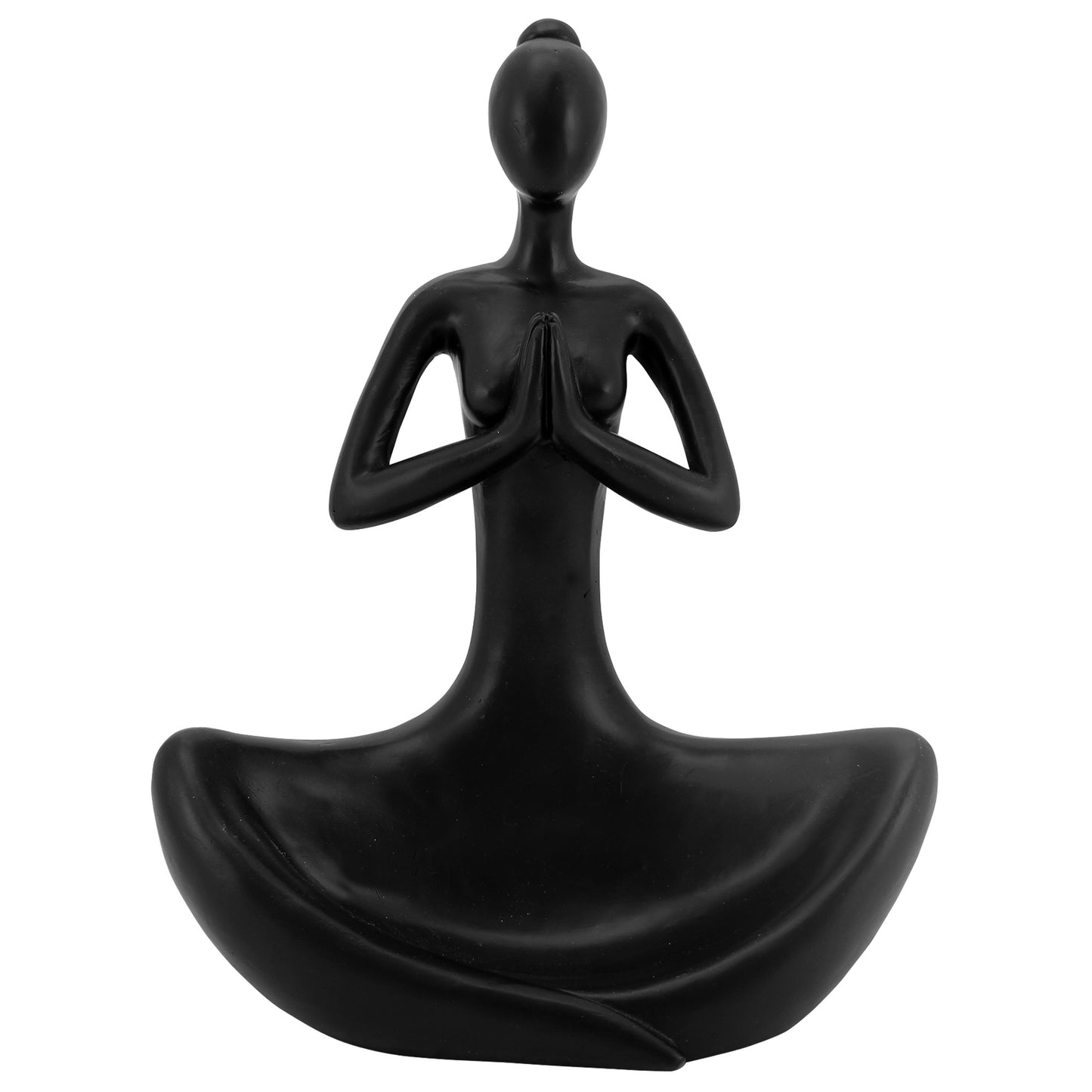 "Yoga Lady" Matte Black 17x24cm
