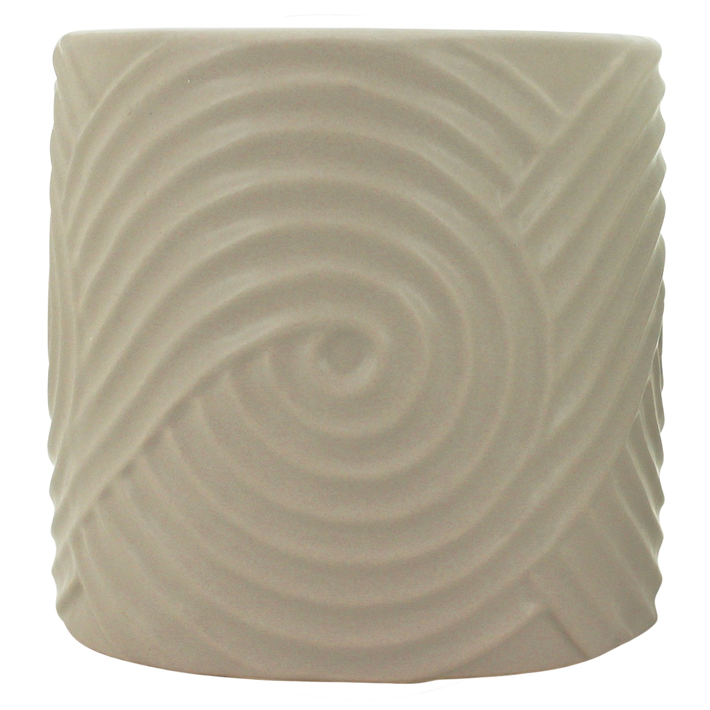 NF "Swirling" Planter Pot Taupe 14x13cm